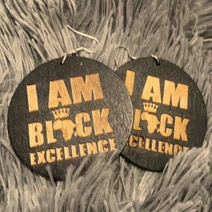 African American Wooden Earrings